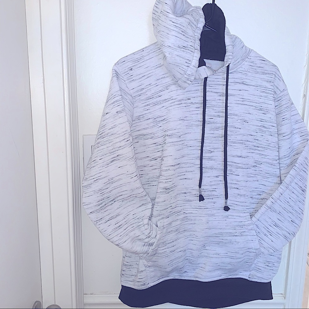 White and black cozy hoodie